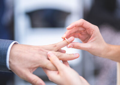 Echange d'alliance lors d'un mariage